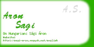 aron sagi business card